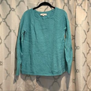 teal knit sweater